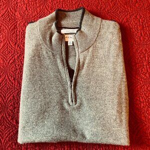 Cashmere Vest Men's M John W Nordstrom 1/4 Zip